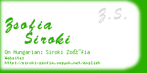 zsofia siroki business card